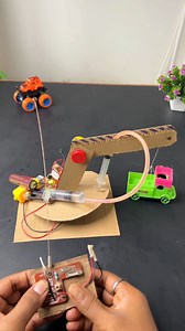 Remote Controlled Hydraulic Car Lifting System: Up Down Left Wright Moving Project #shorts #diy #DCmotors #experiment #hydraulic #trending #technology | Creative SM