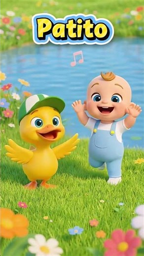 🐥 Patito Amarillito 🎶 | Funny Duck Song for Kids #FunnyFunnyTV #CancionesInfantiles #Shorts