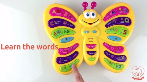 Preschool ABC Learning Toy, Interactive Educational Butterfly Toy for Toddlers, Animal Sounds & Music, Early Development See and Say Baby Toys for 3 Year Old Boys & Girls