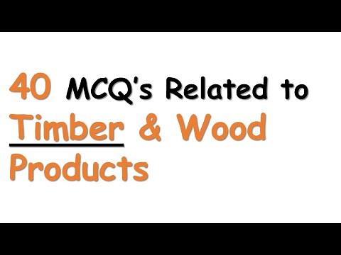 MCQ's for Timber & Wood Products | Construction Materials | Civil Engineering