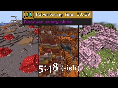 All biomes in 6 minutes (Adventuring Time in Minecraft 1.21 - "set world")