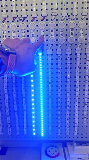 difference in brightness of smd5050 and smd2835 led strip #ledstrip #bluestrip