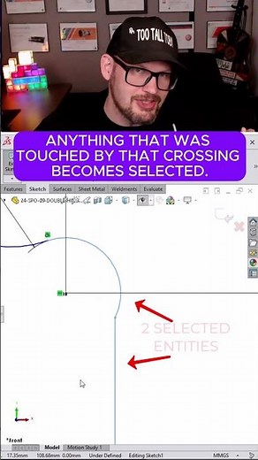 ADD TANGENT between a line and an arc in SOLIDWORKS #sketch #relationships #shortcuts