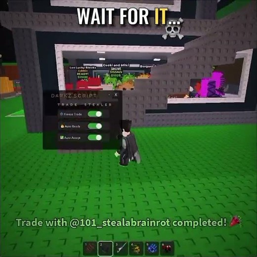 ‼️FREE BRAINROT TRADE STEALER 😲 NEW UPDATE | FREEZE TRADE | AUTO READY & ACCEPT IN STEAL A BRAINROT