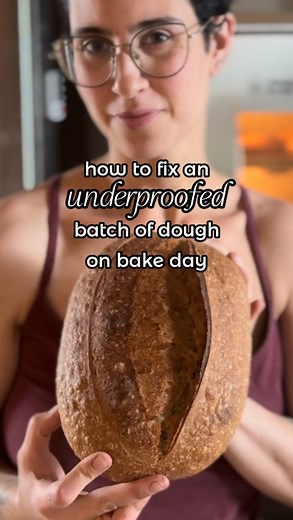 Wanna know a secret? I prefer an UNDERPROOFED batch of dough than an overproofed batch (I’m not talking about bread- I’m talking about dough). This is because underproofed dough can easily be fixed before baking, if you have enough time, that is. . Have you ever woken up on the day you’re scheduled to bake your beautiful shaped dough that was resting in the fridge overnight, only to find out that it looks small, flat, and just underproofed? Or maybe you’ve made a big batch, baked off a couple, a