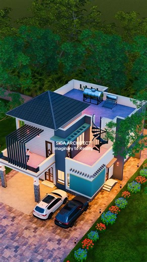 1.5 Story Residential Villa. . . #tiktoknepal #sigaarchitec #foryou #design #architecture