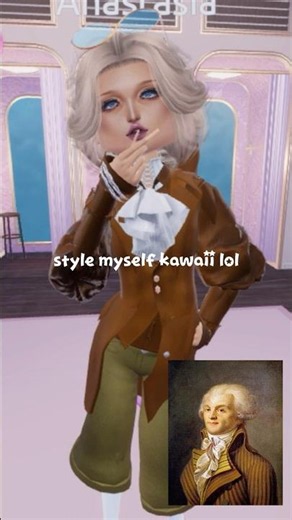 turning myself kawaii 🫦 #frenchrevolution #robespierre #dresstoimpress #dti