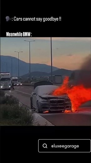 "Fiery Farewell: BMW Blinks Goodbye as Flames Ignite!" #automobile #germancars #bmw‪@BMW‬
