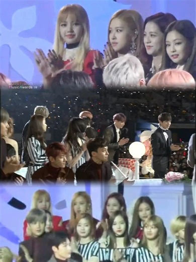 Blackpink reaction bts win "Top 10" Jin speech at MMA 2016#bts #blackpink #bangpink #mma2016 #short