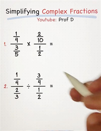 1.4M views · 10K reactions | Mastering Complex Fractions: Simple Tricks for Quick Solutions! | Prof D | Facebook
