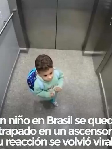 Momento de fe: niño reza en ascensor