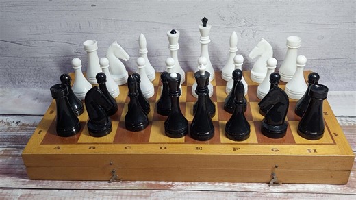 Plastic Chess Set With Weights, Tournament Chess Set Vintage 80's - Etsy