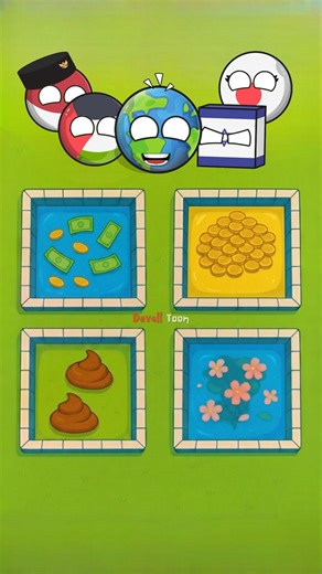 Which Country to Swim in a Pool of Sh1t? #countryballs