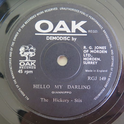 The Hickory Stix - Hello My Darling / Feeling Blue