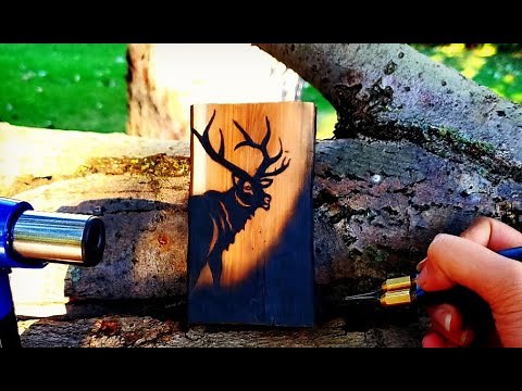 How To Wood burning (pyrography) | Draw a deer #woodburning #tutorial #art #pyrography #deer