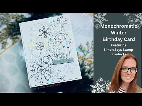 Monochromatic Snowflake Card | Winter Birthday Design
