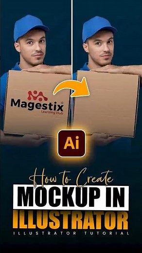 how to make a logo mockup in illustrator 2025? 🔥#logomockup