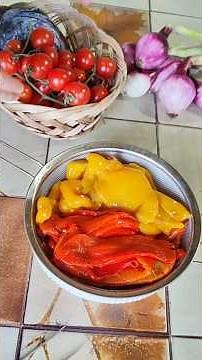 🫑 Air fryer roasted peppers that peel in an instant: Nonna Picetto's recipe 🌶️
