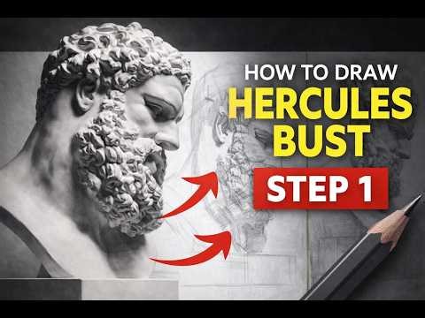 Mastering Classical Anatomy: Hercules Pencil Sketch Tutorial | Part 1