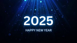 Happy New Year 2025, 2025, New Year 2025. Free Stock Video