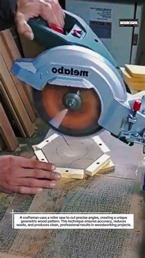 Perfect Angle Cutting with Miter Saw | Creative Wood Pattern Design