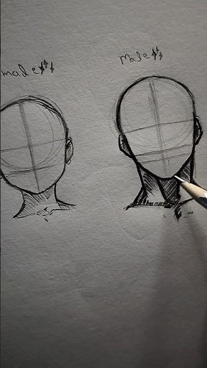 Head Tutorial ✏️ How To Draw Head Easily ✨ #tutorial #howtodraw #drawingtutorial #viralshort #fypシ