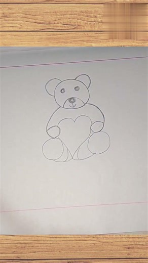Teddy Bear Drawing easy step by step #drawing #teddy #art #easy #shorts