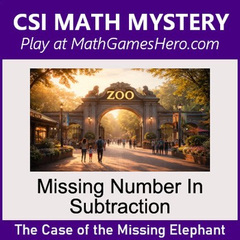 Missing Number In Subtraction | Digital CSI Math Mystery Game