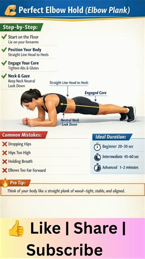 🚨 99% People Do Planks WRONG! Fix Your Elbow Hold NOW 💪😱