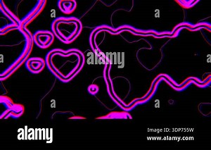 Abstract line glowing animation 4k. Neon light glowing line animation.