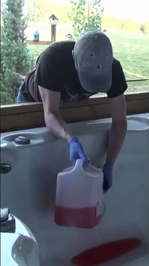 Winterizing A Hot Tub With Plumbing Antifreeze ❄️ #hottub #antifreeze