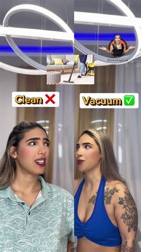 Rinse, wipe, vacuum, sweep, scrub, scrape… watch the magic happen ✨🧼 #english #speaking #speakingenglish #englishlearning #vocabulary