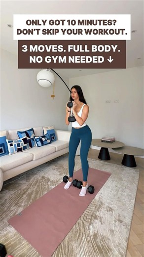 No Time to Work Out? Try This 10-Minute Full Body Dumbbell Workout