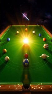 Solar system pool #aivideo #solarsystem #pooltable #surreal
