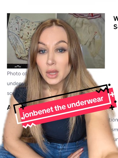 jonbenet's underwear had touch DNA found on it. what appears to be male saliva. #jonbenetramsey #patsyramsey #burkeramsey