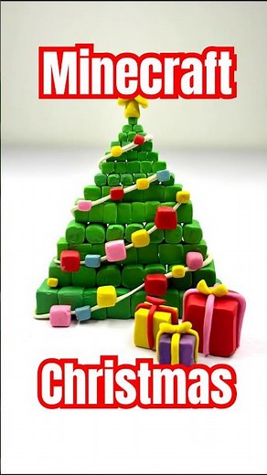 Epic Minecraft New Year Tree Clay Sculpt! Cute to Evil Stop Motion Transformation DIY Holiday Craft