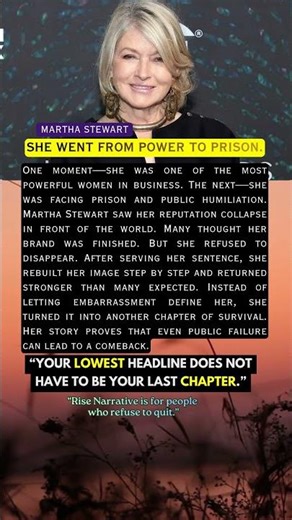 Martha Stewart Success Story | From Prison to Powerful Comeback #motivation