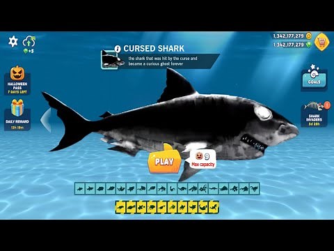 NEW CURSED SHARK UNLOCKED AND CURSED SHARK GAMEPLAY - Hungry Shark Evolution