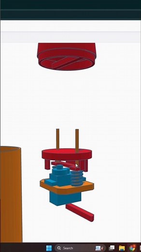 parachute release mechanism for the gimbal controlled model rocket!! #3dprinting #3ddesign