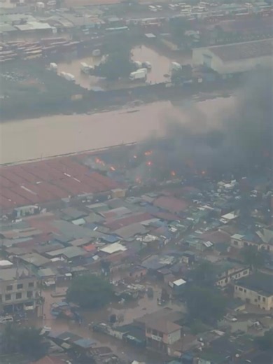 Accra flooding aerial inspection by President Mahama