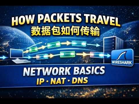 How Data Packets Travel the Internet | IP NAT DNS Explained｜数据包如何在网络中传输 | 防火墙 | gfw