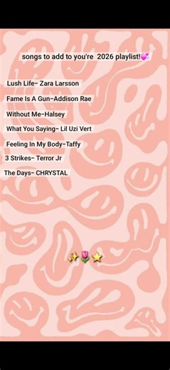 Songs to Add to you're 2026 playlist!⭐️✨️🌷 #preppy #songs #2026 #viral #fyp #foryou #fypviralシ
