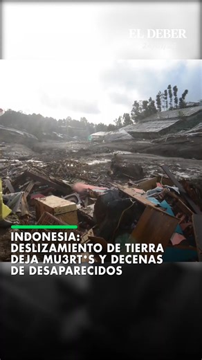 Un fuerte alud provocado por intensas lluvias arrasó con viviendas en una localidad de la isla de Java, causando al menos seis fallecidos y más de 80 personas desaparecidas. El deslizamiento ocurrió en la región de Bandung Occidental, donde continúan las labores de búsqueda y rescate. 📌Manténgase informado en www.eldeber.com.bo #ElDeber #Noticias #Mundo #Deslizamiento #Indonesia 📹EFE | EL DEBER