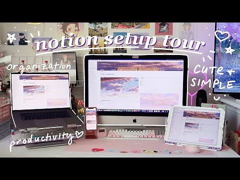 NOTION TOUR: how i use notion to organize my personal & work life, youtube, webtoon, cute & simple