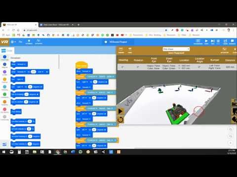 VEXcode VR Disk Color Maze
