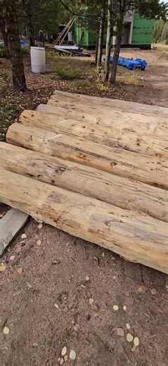 Cabin Build: Cut and Shaped Rafters Ready to Install