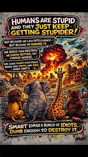 We’re not lacking intelligence… we’re lacking direction. We build, then destroy, knowing better but choosing worse—chasing power over peace, ego over unity, and noise over truth. If we don’t change, the path we’re on doesn’t lead to progress… it leads to ruin. The scariest part? We can see it happening and still do nothing. Time to wake up before “this is where we’re headed” becomes “this is where we are. #WakeUp #Truth #Humanity #ChangeNow #ODATT