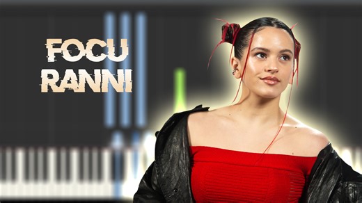 ROSALÍA - Focu ’ranni | Piano Tutorial / Partitura / Karaoke / MIDI