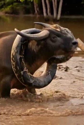 Giant Python vs Water Buffalo | Swamp Clash