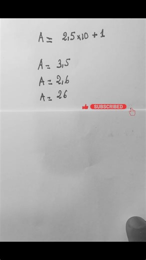 Titre suggéré pour la vidéo : Calcul Rapide : 2,5*10 1 = ? | Astuce Mathématique en 1 Minute Description SEO : https://youtube.com/shorts/z5J5GcimOKM https://www.youtube.com/channel/UC2PvnccwiiwFUeajUKR-evA 🎯 Dans cette vidéo, je résous le calcul 2,5x10 1 et vous montre comment obtenir le résultat 26 facilement ! Parfait pour les débutants en maths ou ceux qui veulent une révision rapide. Découvrez cette astuce de calcul mental pour simplifier les opérations mathématiques au quotidien. 🔔 Abonn